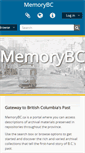 Mobile Screenshot of memorybc.ca